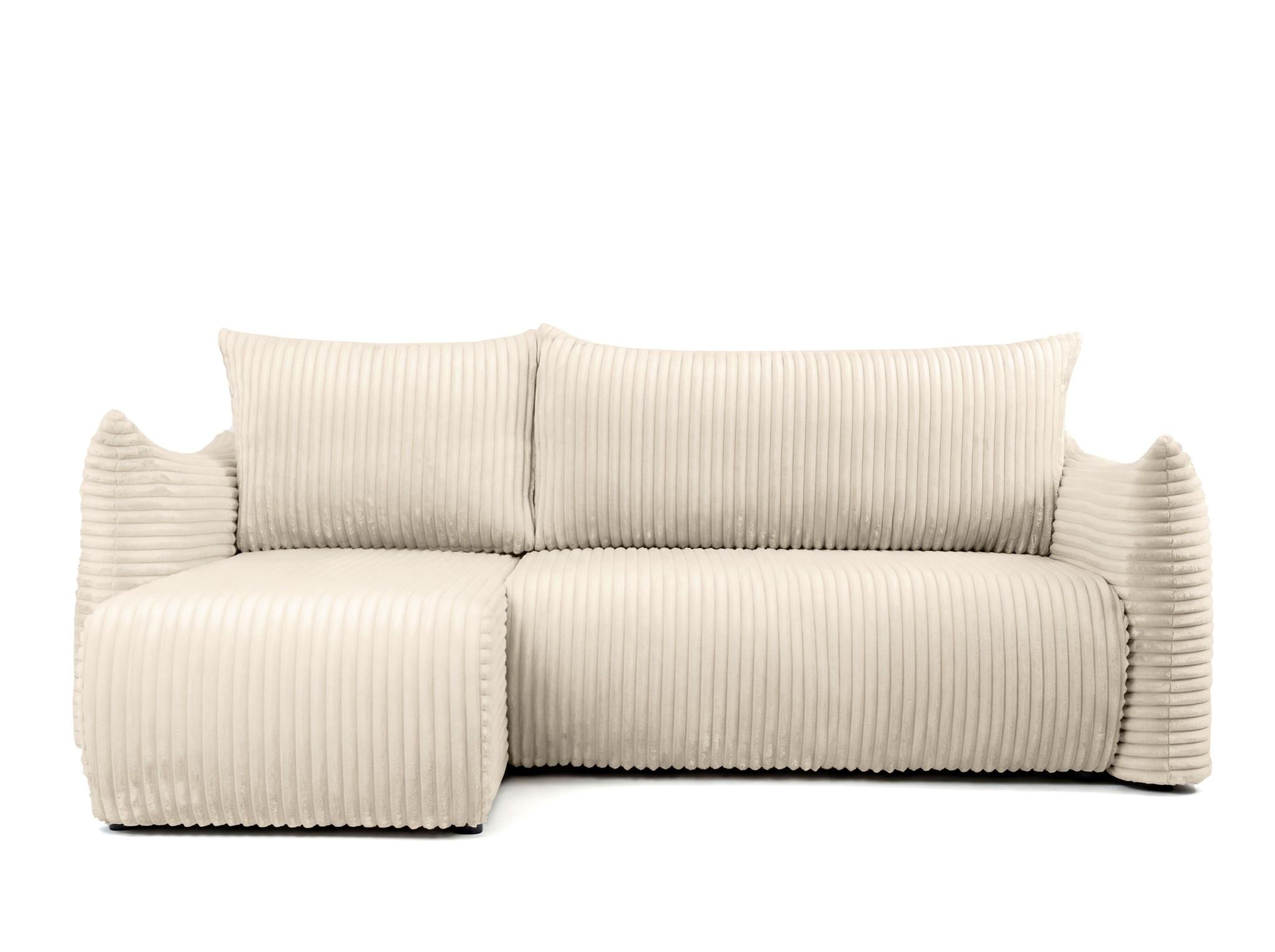 ECKSOFA Mailand Xs Mit Schlaffunktion - Ecru, Holzwerkstoff/Textil (154/226cm) - Fun Möbel