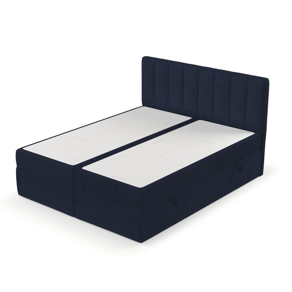 BOXBETT Bari 180/200 cm Marineblau im Riva Stoff - Dunkelblau, Holz/Holzwerkstoff (180/200cm) - AltaBeds