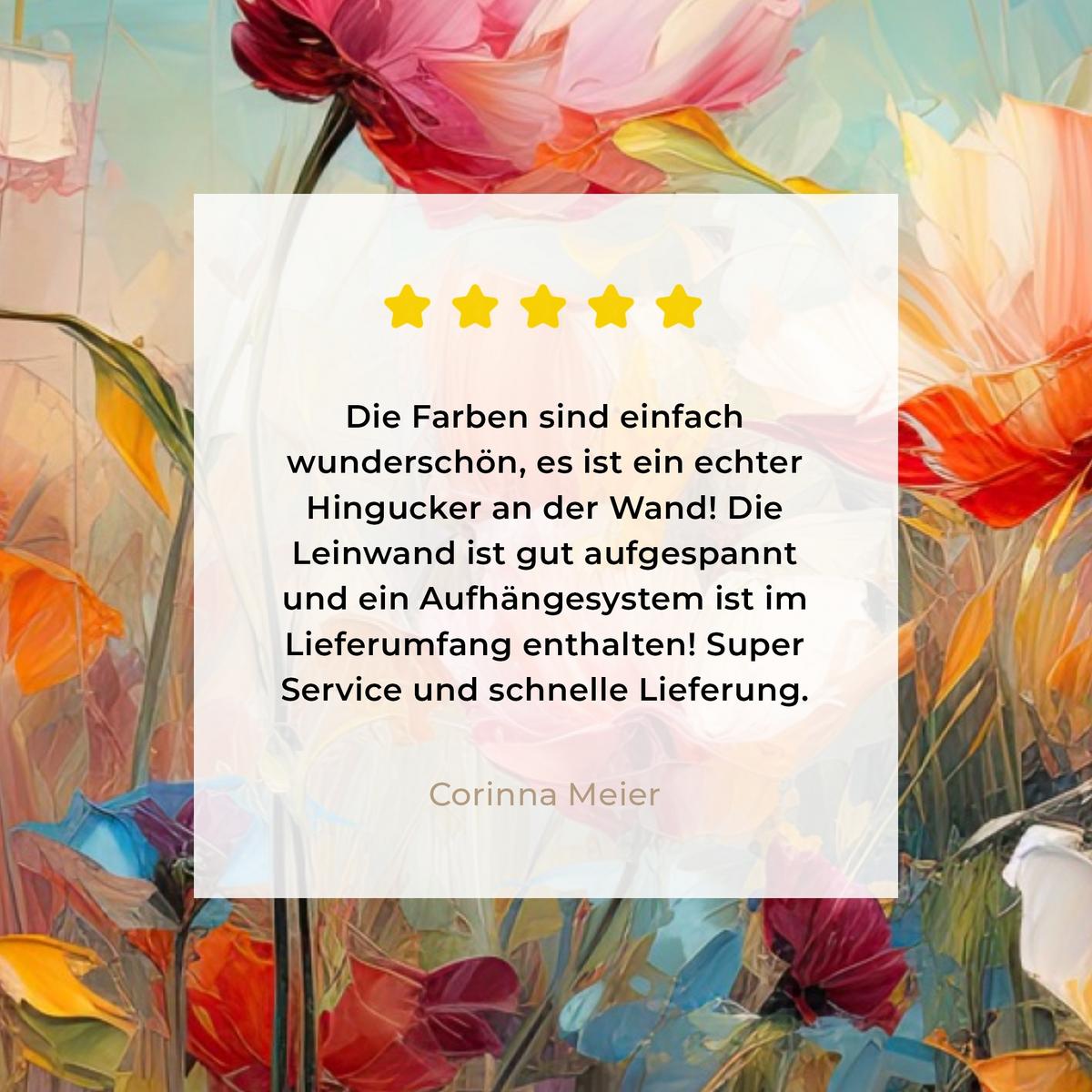 LEINWANDBILD Blumen - Aquarell - Kunst - Botanisch - Natur Gemälde 60x40 cm - Orange, Textil (60/40cm) - MuchoWow