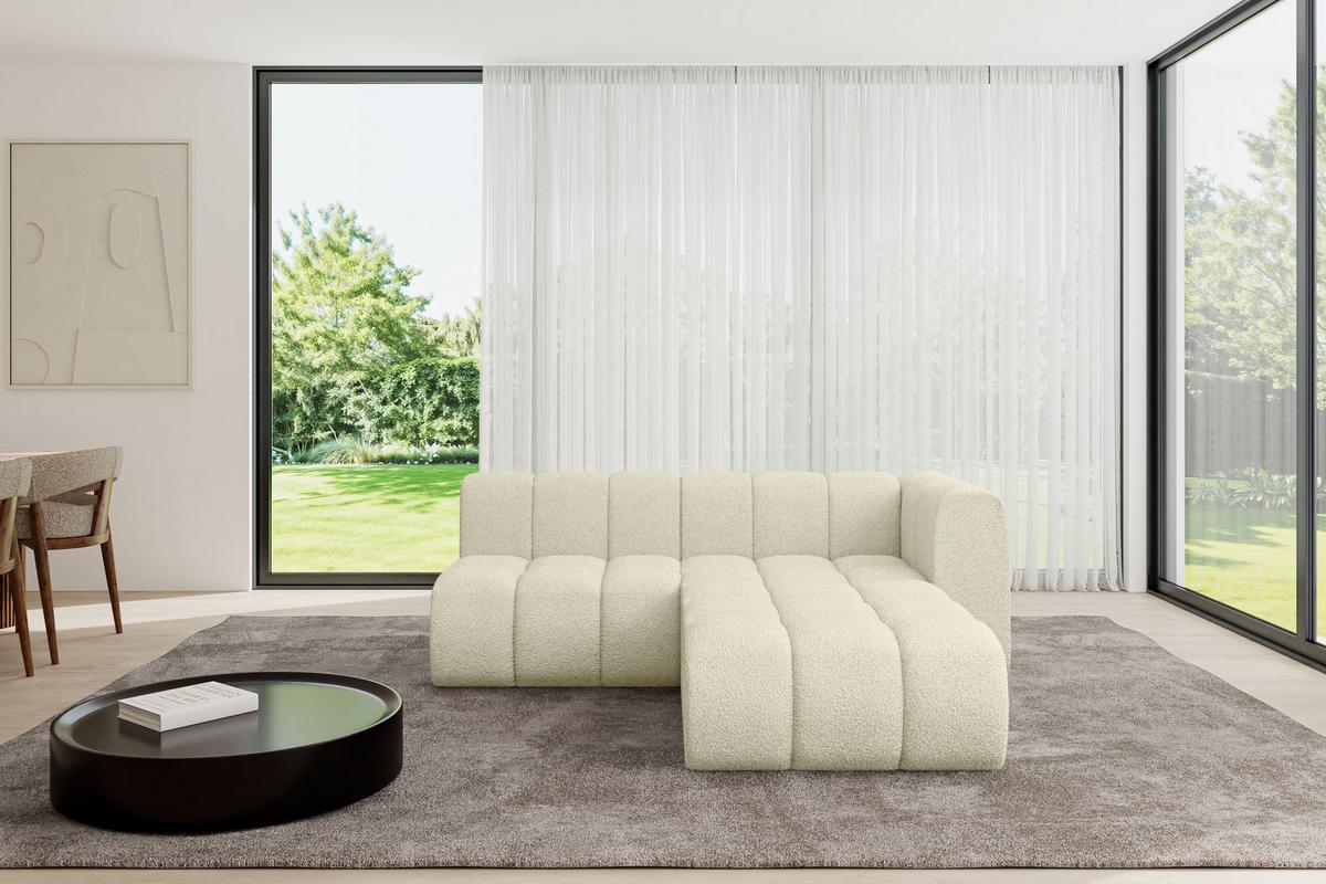 ECKSOFA modulares Sofa Darnel-L1 - 205x177x70 cm Beige - Beige, Holzwerkstoff/Textil (205/177cm) - ALTDECOR