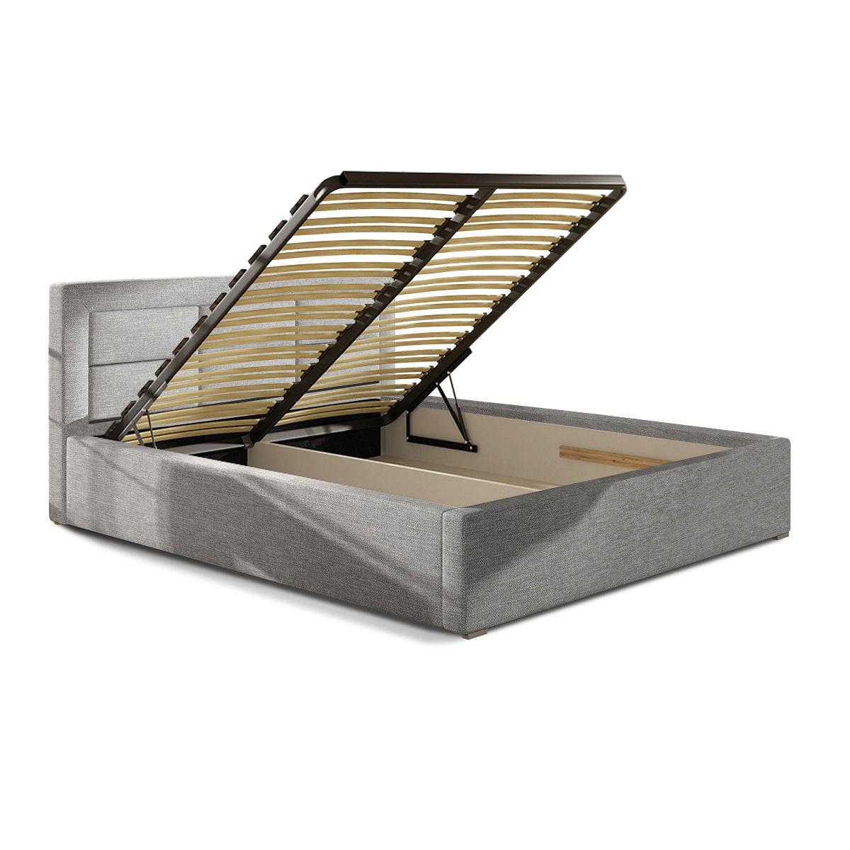 BOXBETT 160/200 Nael Grau - Grau, Holz (160/200cm) - Petits-meubles