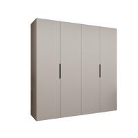 DREHTÜRENSCHRANK 202/200/52 4-türig - Kaschmir/Schwarz, Holz (200/202/52cm) - MÖBEL KRYSPOL