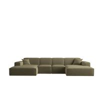 WOHNLANDSCHAFT Celes Premium Xs Opera - Olivgrün, Holzwerkstoff/Textil (342/73/165cm) - Fun Möbel