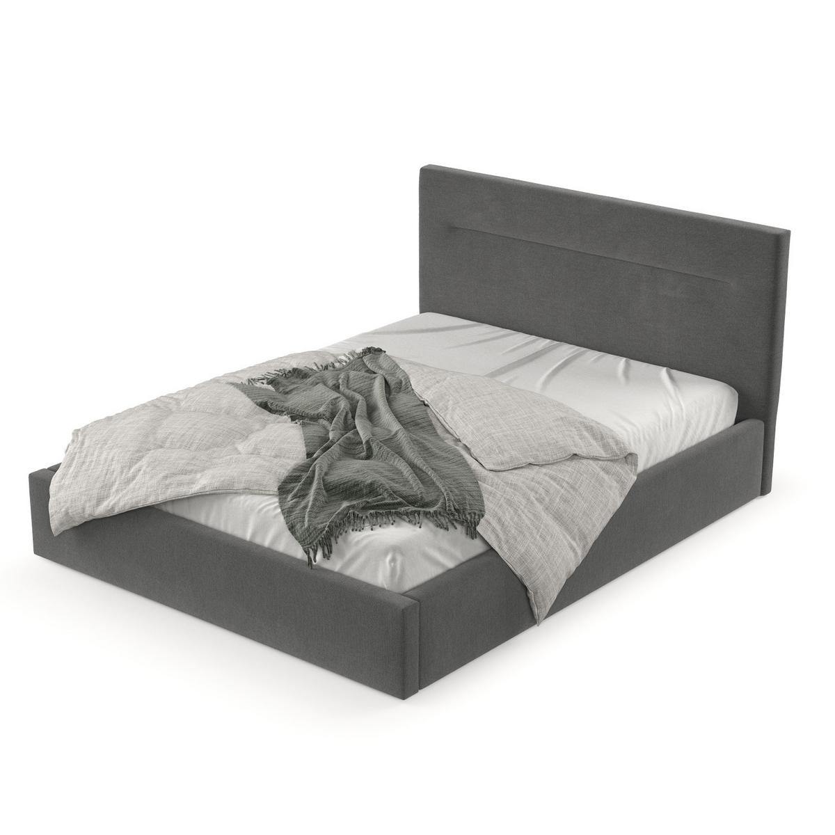 POLSTERBETT Liline 180/200 cm Anthrazit im Asti Stoff - Anthrazit/Schwarz, Holz/Holzwerkstoff (180/200cm) - AltaBeds
