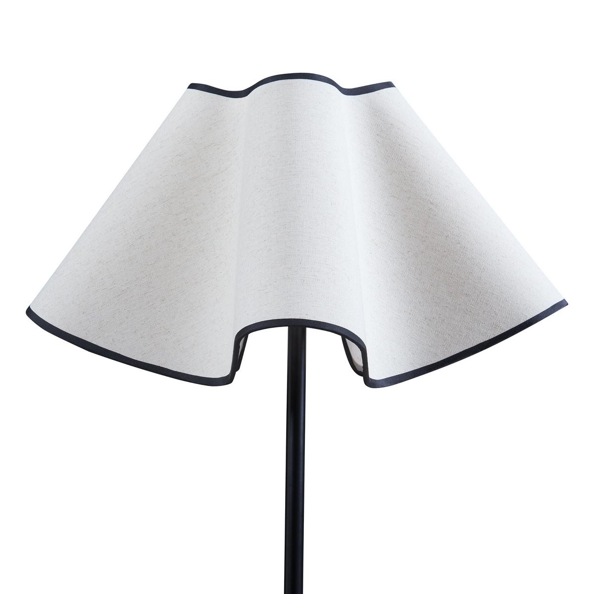 STEHLEUCHTE Ashton - Schwarz/Weiß, Textil/Metall (42.5/42.5/153cm) - lux.pro
