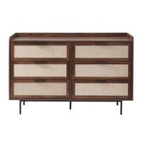 KOMMODE Nussbaumdekor, 6 Schubladen 120/79/39,5 cm - Nussbaumfarben, Holzwerkstoff (39.5/79/47.5cm) - Calicosy