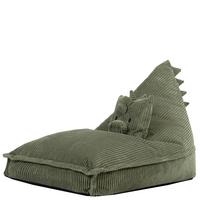 KINDERSITZSACK mit Kissen Dino Cord - Salbeigrün, Textil (72/66/102cm) - icon