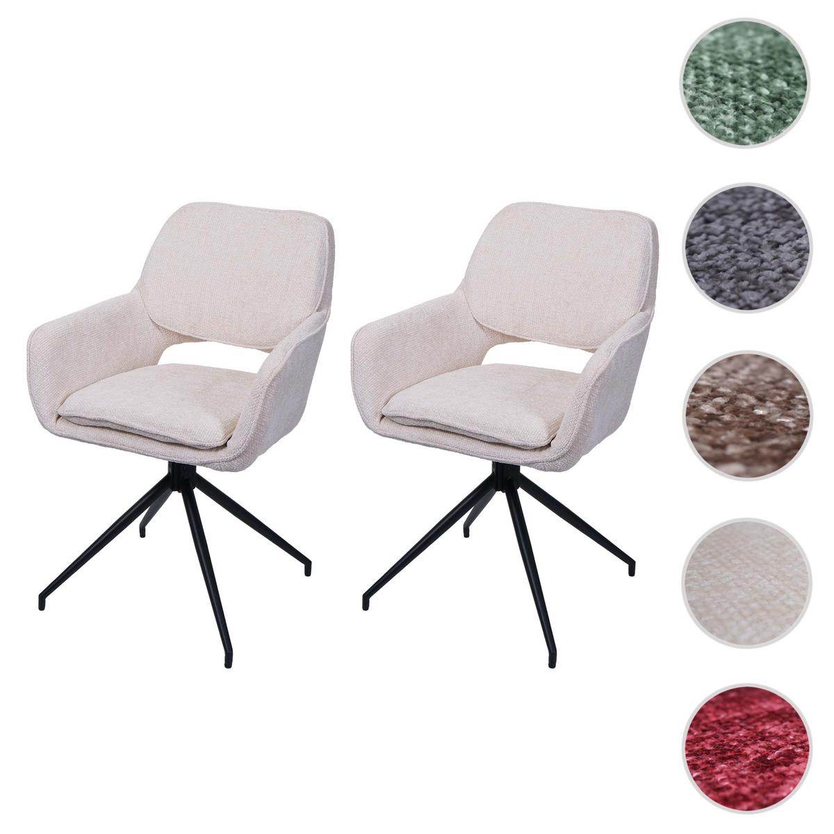 ESSZIMMERSTUHL Cremeweiß 2er-Set - Creme/Weiß, Textil (57/86/61cm) - MCW