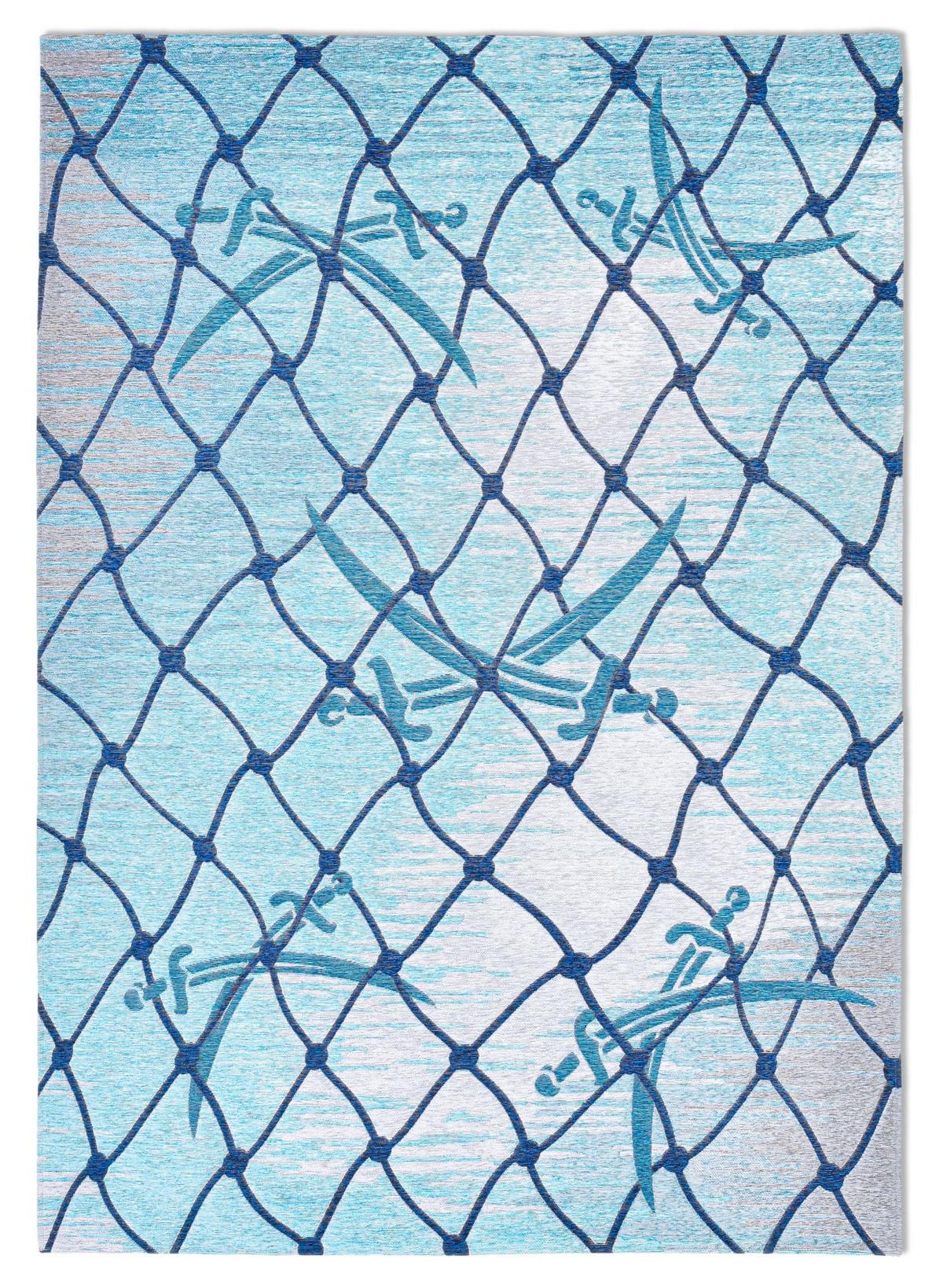 FLACHWEBTEPPICH Keitum 160x230 cm - Türkis, Textil (160/160cm) - Sansibar SYLT