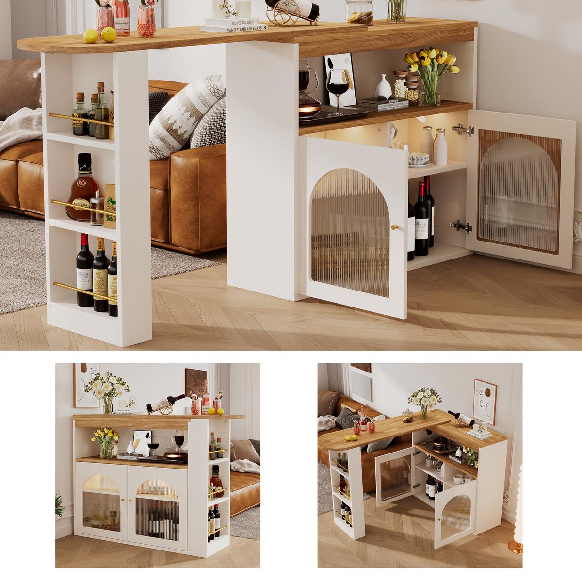 BARTISCH Weiß - Weiß, Holz (39/193/105cm) - Urban Meuble