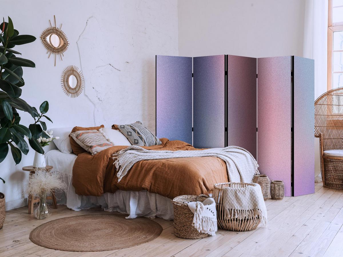 PARAVENT Einseitig Bedruckter 5-tlg 225x172 cm Regenbogenfarbener - Multicolor, Holz/Textil (225/172/3cm) - Muralo