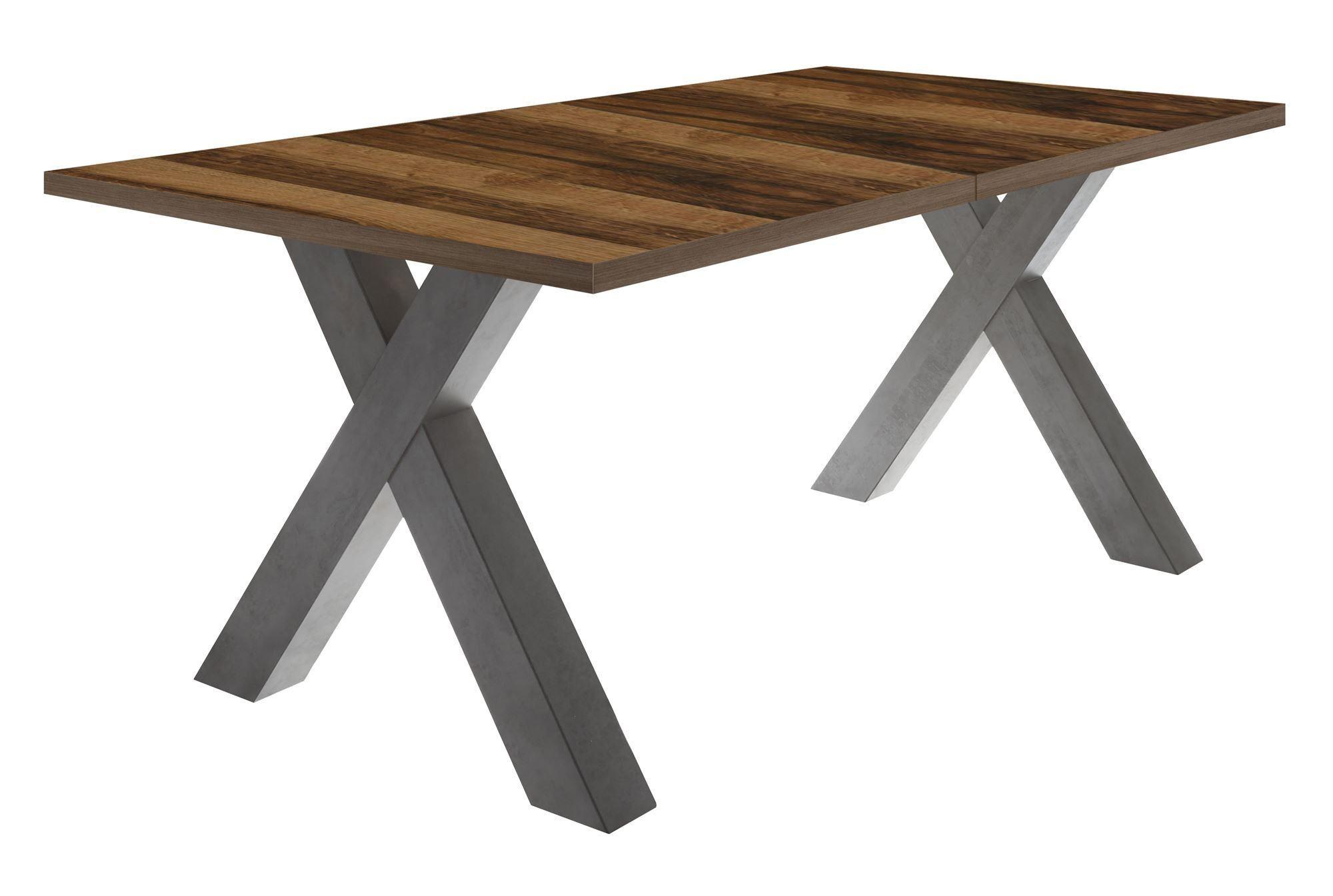 ESSTISCH ausziehbar Eike 3 140 x 90 x 75 Esszimmertisch Graphit/Plankeneiche - Eichefarben, Holz (140/90/75cm) - 58aufmkessel