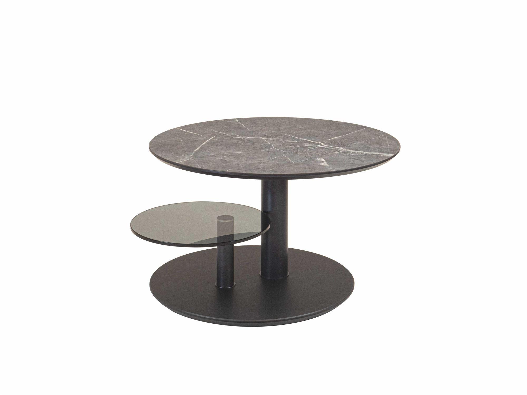 COUCHTISCH höhenverstellbar Corey 75x47x75 MDF Anthrazit/Marble Grigio - Schwarz, Holzwerkstoff (75/75/75cm) - 58aufmkessel