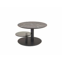 COUCHTISCH höhenverstellbar Corey 75x47x75 MDF Anthrazit/Marble Grigio - Schwarz, Holzwerkstoff (75/75/75cm) - 58aufmkessel