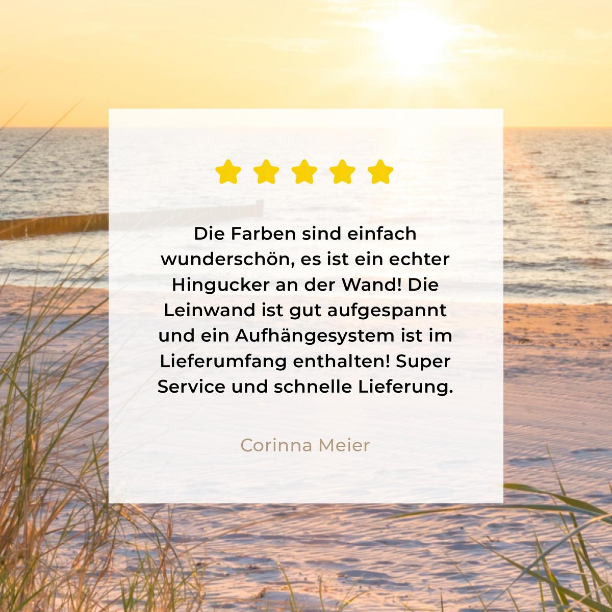 LEINWANDBILD Strand - Sonne - Düne - Gras - Sand - Horizont Wandbild Wohnzimmer 60x80 cm - Hellblau, Textil (60/80cm) - MuchoWow