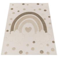 KINDERTEPPICH, mit Regenbogen-Motiv, Sand, 160 x 220 cm - Beige, Textil (220/160cm) - KADIMA DESIGN