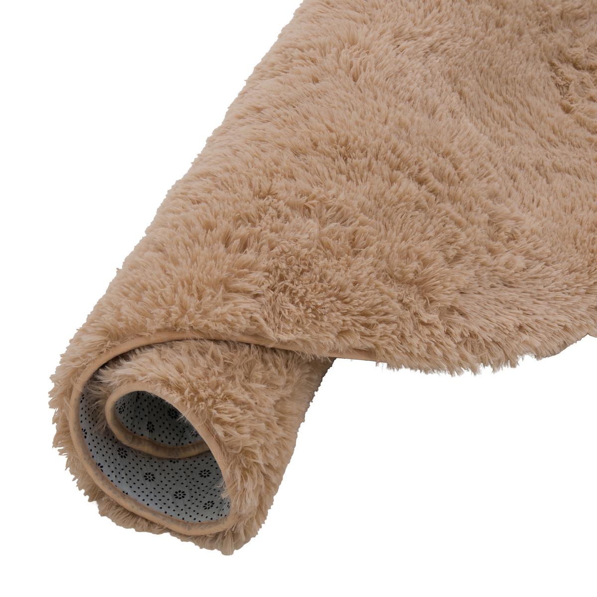 HOCHFLOR SHAGGY TEPPICH FLUFFY RUND - Beige, Textil (160/160cm) - Pergamon