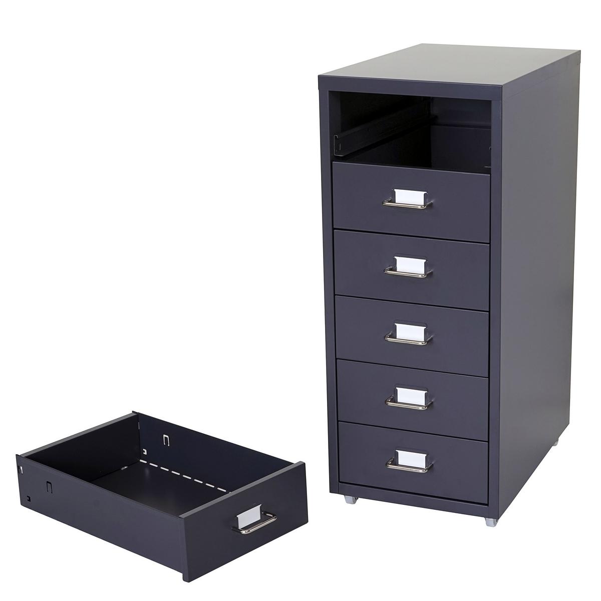 ROLLCONTAINER Anthrazit - Anthrazit, Metall (28/69/41cm) - MCW