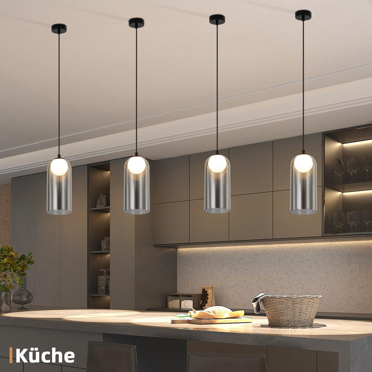 PENDELLEUCHTE Margolis 8/8/145.5 cm - Schwarz, Metall (8/8/145.5cm) - Nettlife