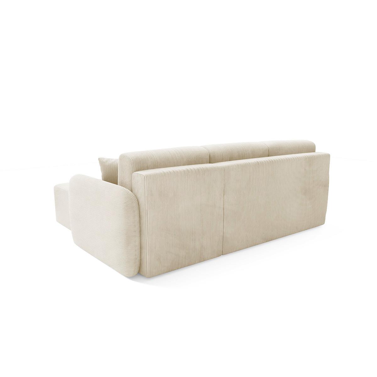 ECKSOFA Dora 3 Sitzplätze Beige - Beige, Holz (245/185cm) - Petits-meubles
