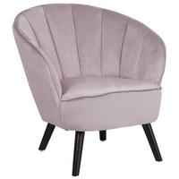 SESSEL Samtstoff Rosa Dala - Pink, Holz/Textil (74/76/77cm) - Beliani