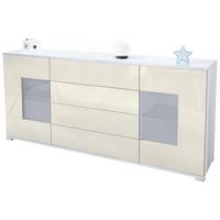 SIDEBOARD Grömitz Creme Hochglanz - Creme, Holzwerkstoff (166.5/75.5/35cm) - Vladon