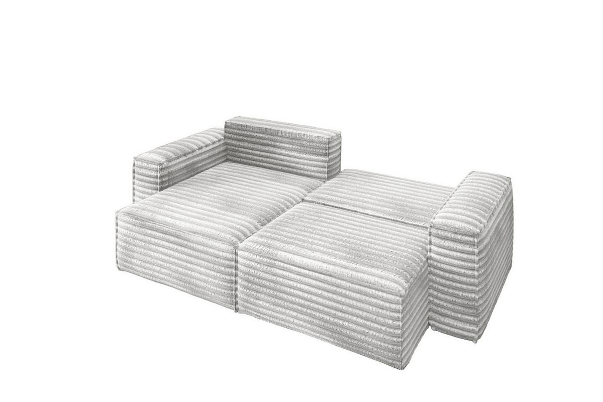 ECKSOFA Schlafsofa Madlen - Hellgrau, Holzwerkstoff/Textil (248/140cm) - Fun Möbel