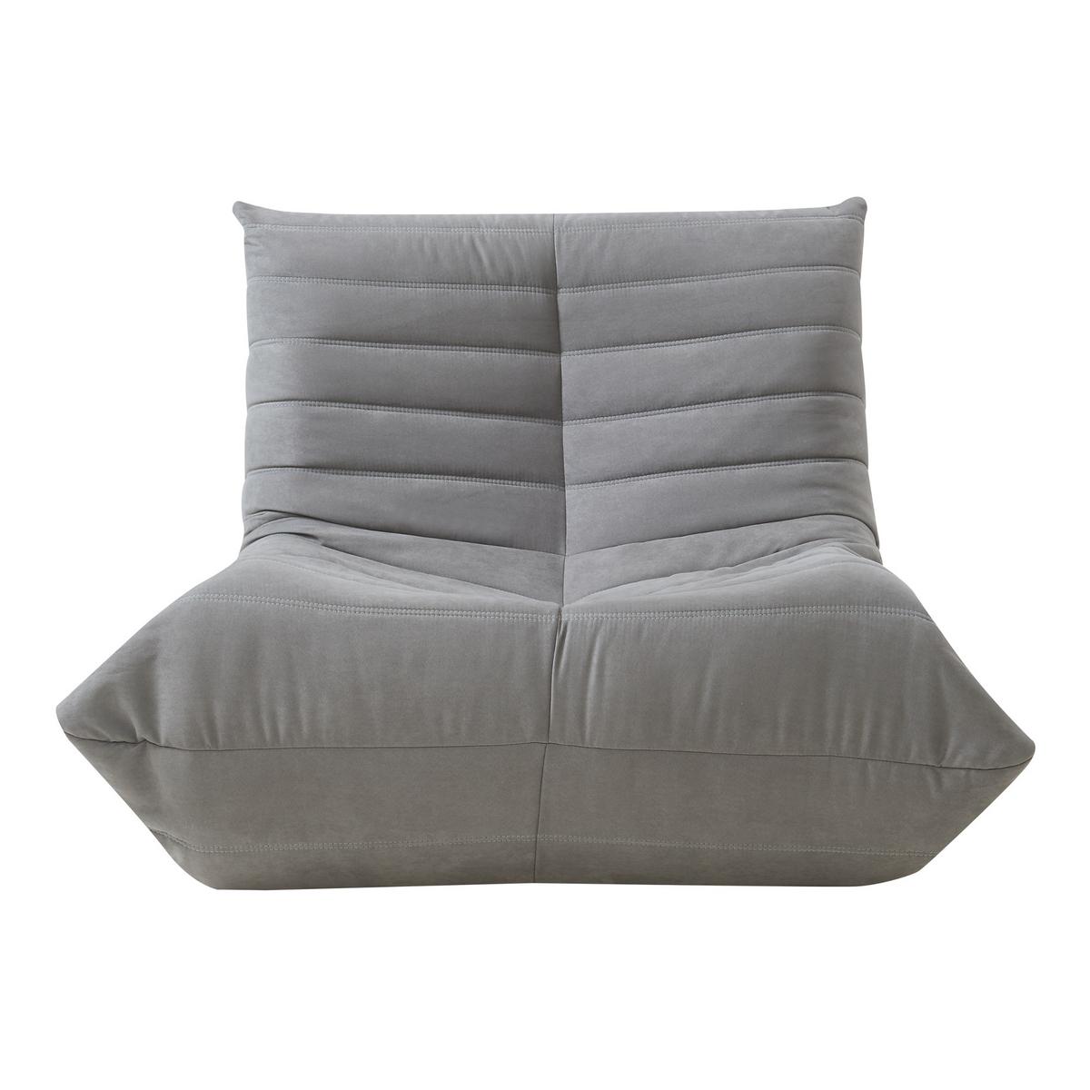 BODENSESSEL Kodsø - Grau, Textil (90/75/100cm) - [en.casa]