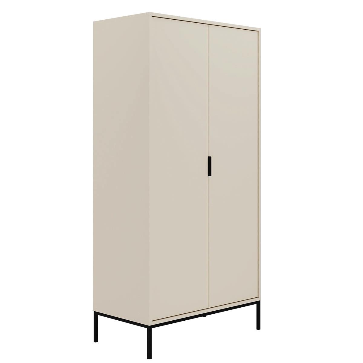 SCHRANK 2 Türen Seattle Kaschmir - Beige, Holzwerkstoff (100/205.4/55cm) - Petits-meubles