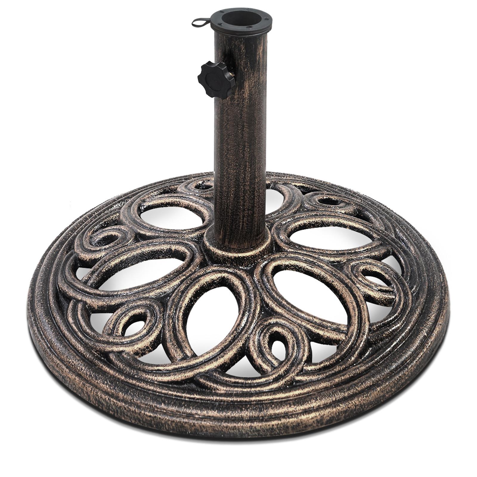 SONNENSCHIRMSTÄNDER Marktschirmständer Braun - Braun, Metall (60/32/46cm) - COSTWAY