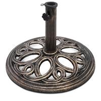 SONNENSCHIRMSTÄNDER Marktschirmständer Braun - Braun, Metall (60/32/46cm) - COSTWAY
