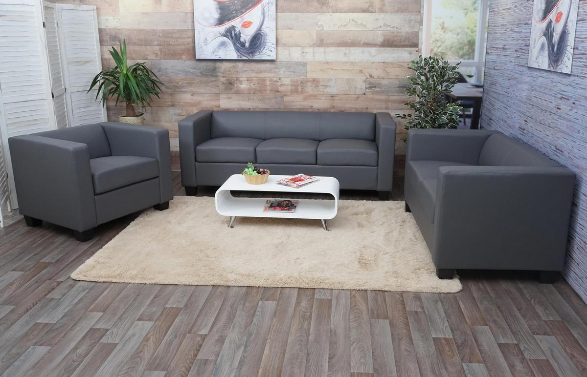 SOFAGARNITUR Grau 3er-Set - Grau, Textil (400/70/300cm) - MCW