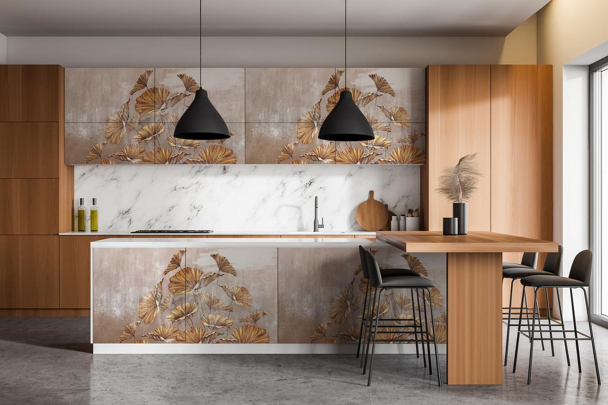 MÖBLAUFKLEBER 100x50 cm beige - Cognac, Kunststoff (50/0.1/100cm) - Wallfluent