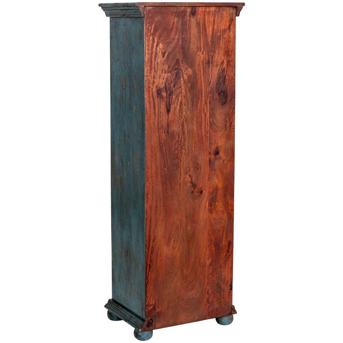 KLEIDERSCHRANK aus holz 53x40x149cm - Blau, Holz (53/149/40cm) - Wanderlust