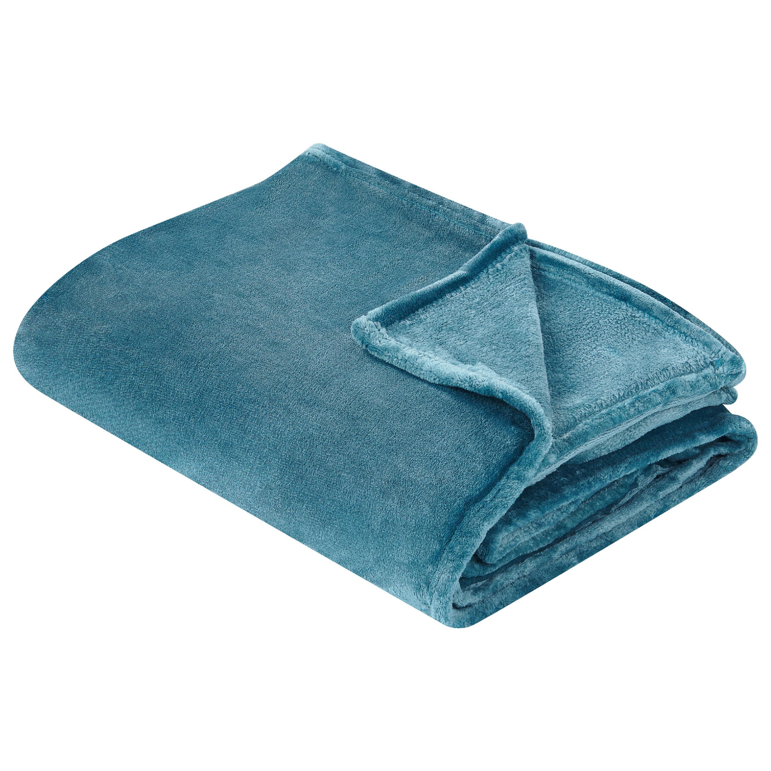 DECKE Blau Bayburt 150/200 cm - Blau, Textil (150/200cm) - Beliani