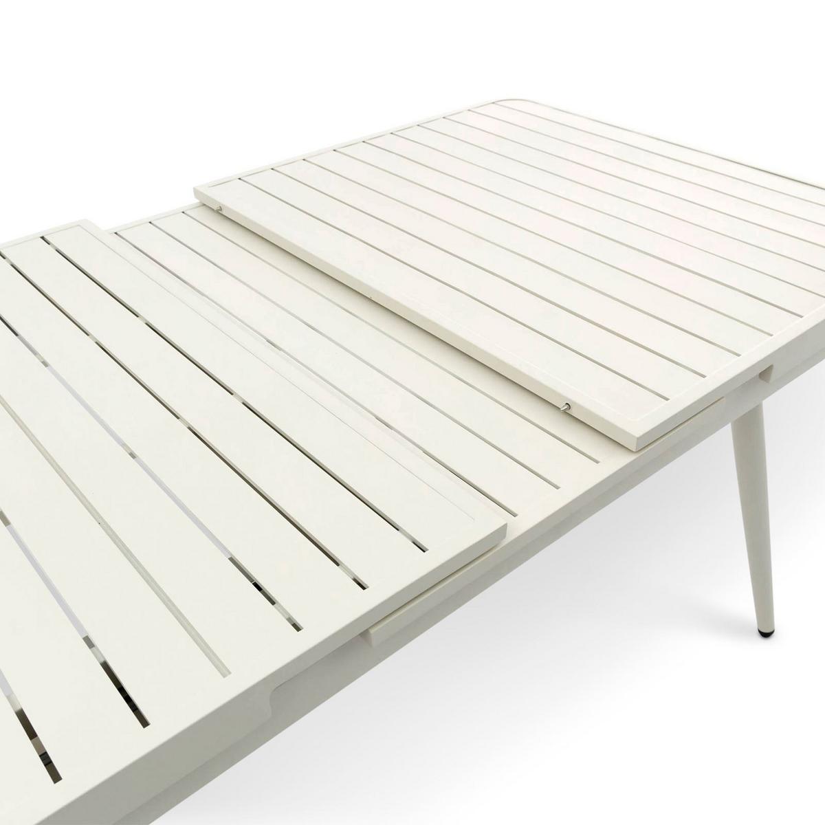 GARTENMÖBEL SET SUNNY 9er Set beige, weiß - Beige, Metall - IDIMEX
