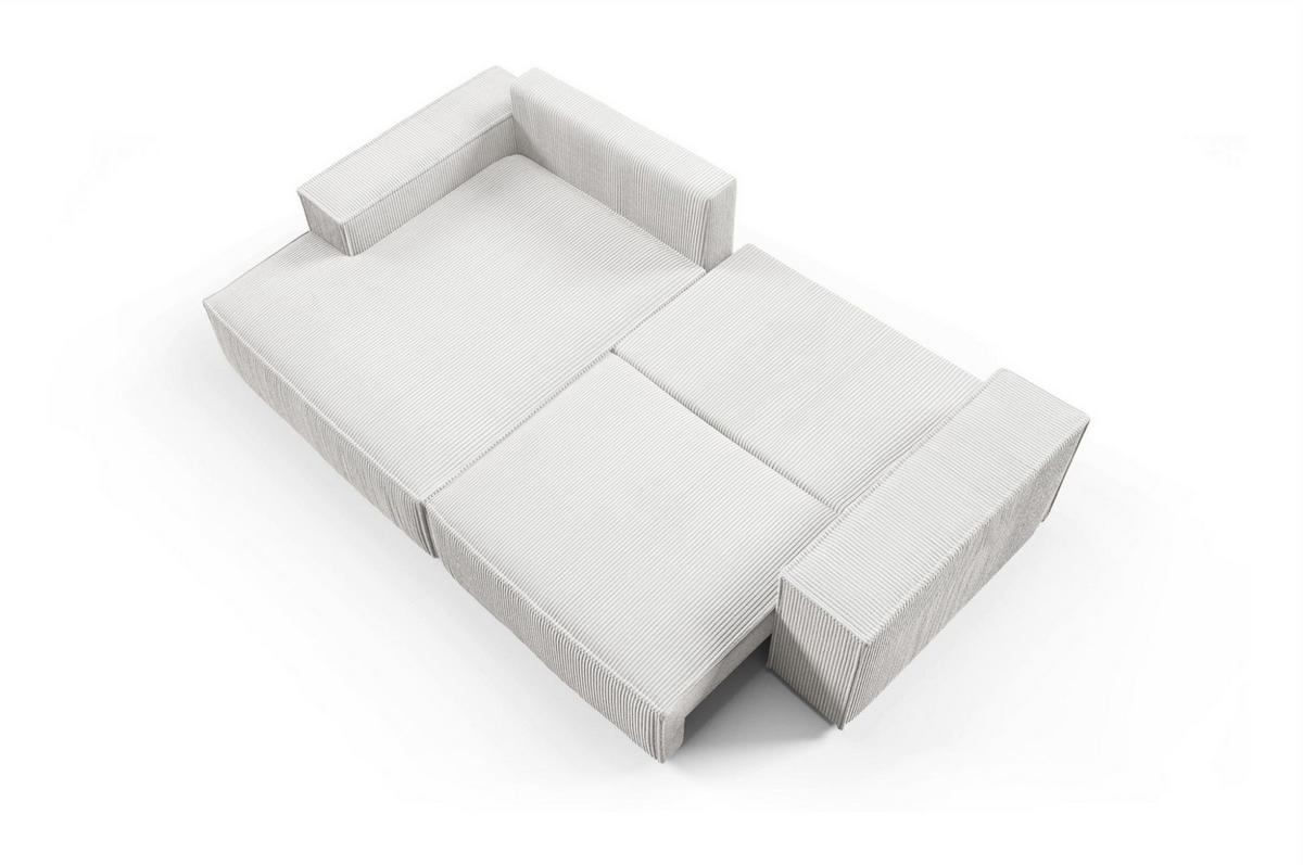 ECKSOFA Corunia Xs - Grün, Holzwerkstoff/Textil (255/148cm) - Fun Möbel