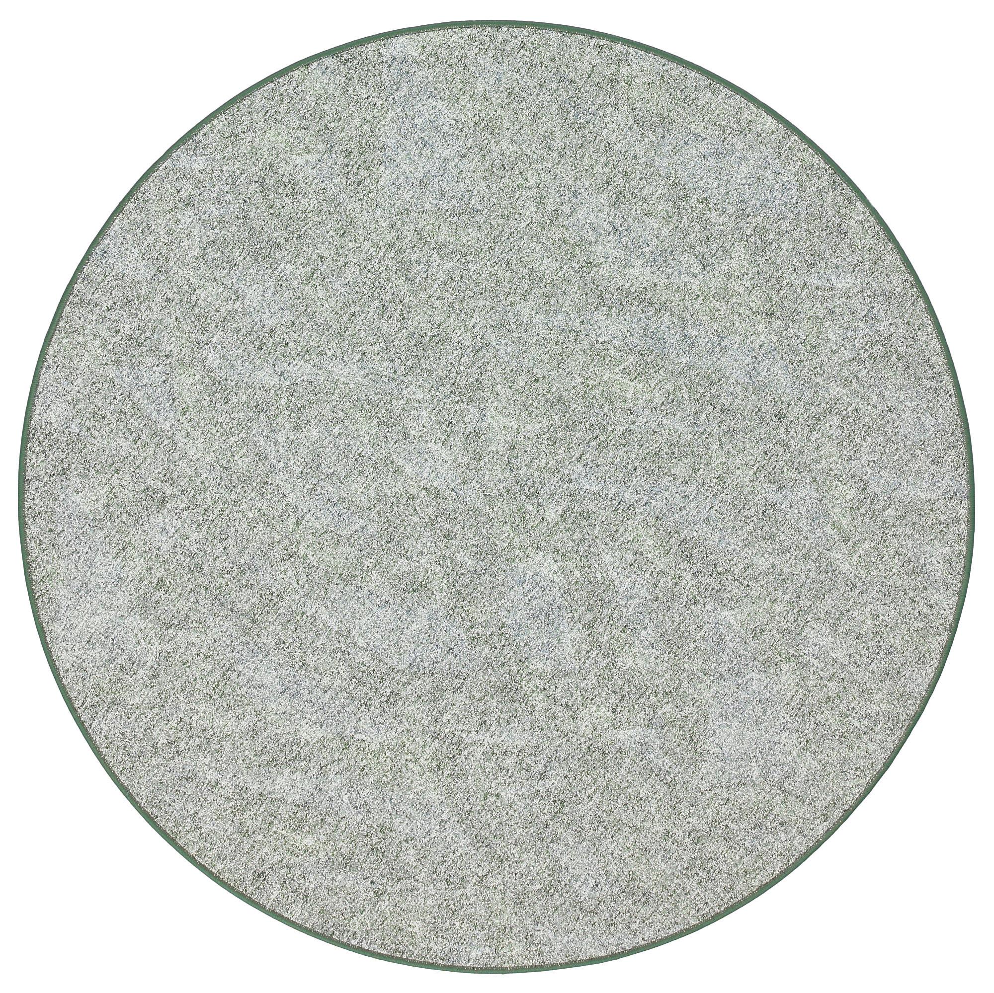 SCHLINGENTEPPICH MEMORY MELIERT RUND - Grün, Textil (200/200cm) - Snapstyle