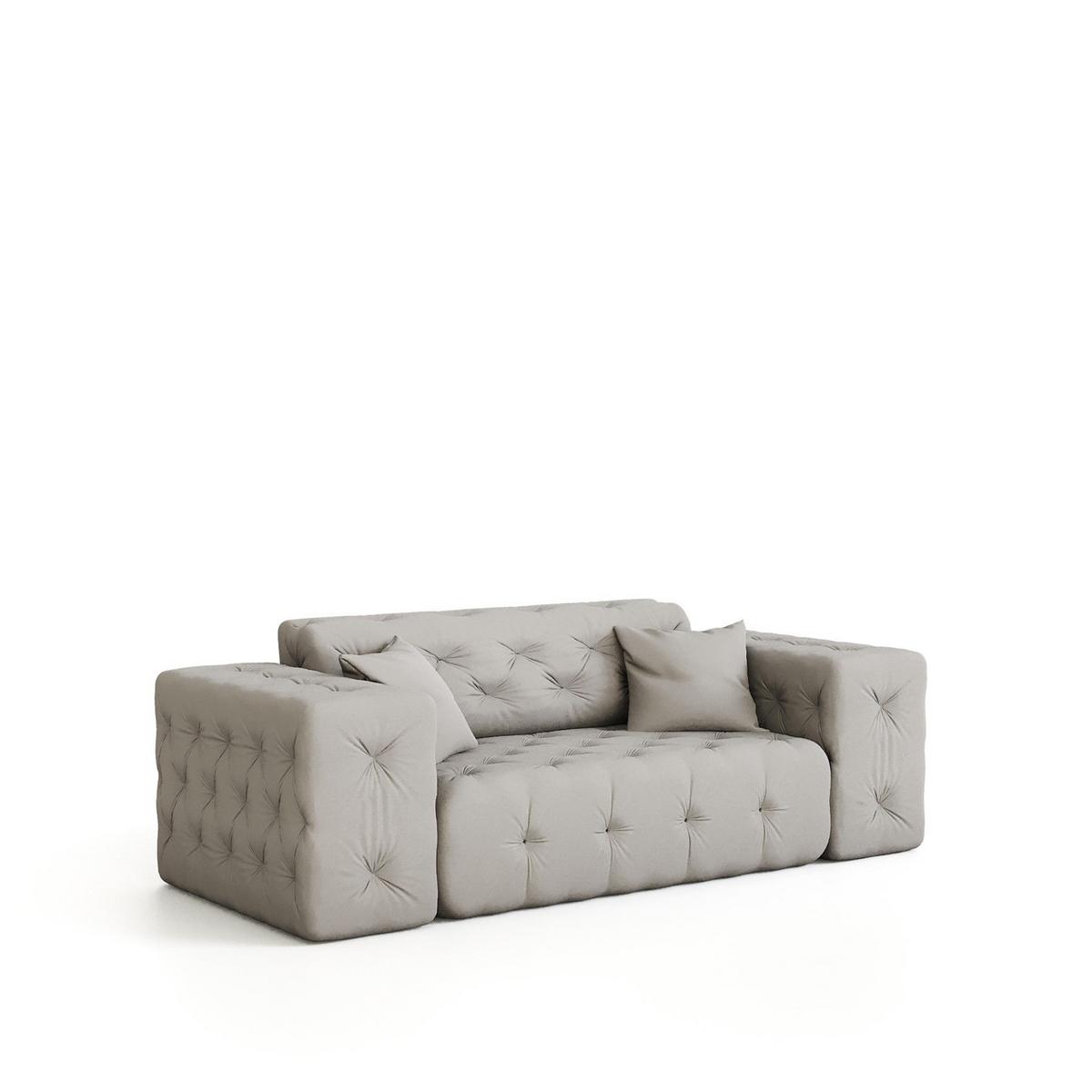 SOFA 2-sitzer Chantal - Grau, Holzwerkstoff/Textil (186/78/96cm) - Fun Möbel