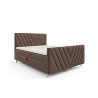 BOXBETT Carlito Premium - Braun, Holzwerkstoff/Textil (120/200cm) - Fun Möbel