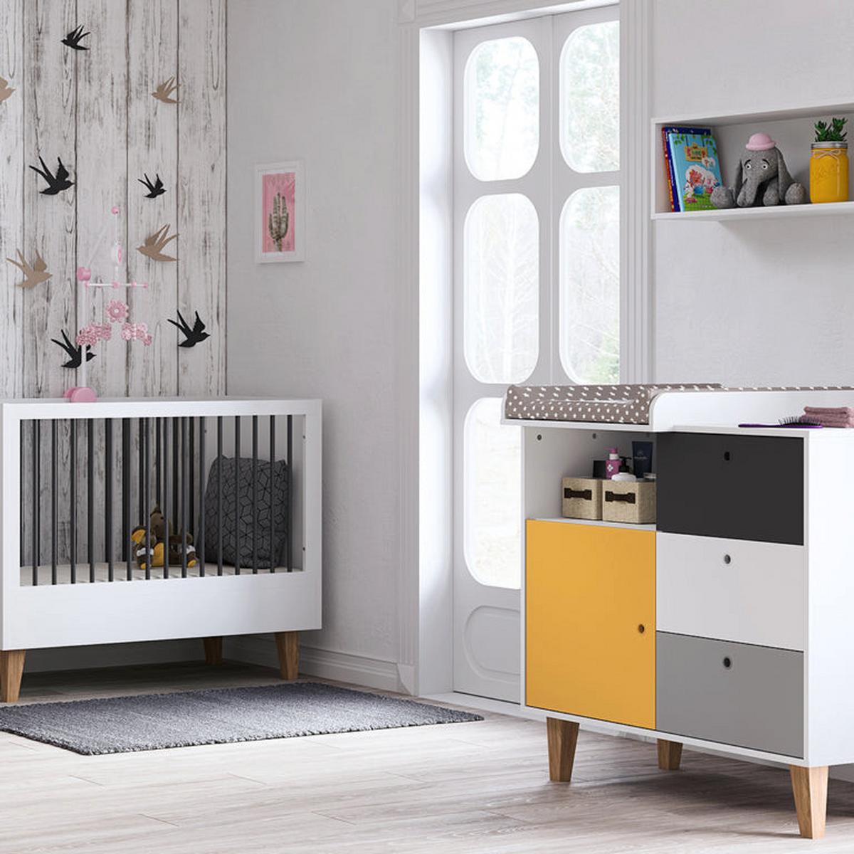 WICKELKOMMODE gelb - Gelb, Holzwerkstoff (103.5/96.5/55cm) - Petits-meubles