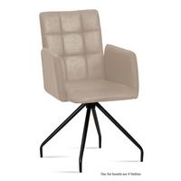 ARMLEHNSTUHL (8er-Set) Devina 52x91x60 Schwarz/Natur - Schwarz/Naturfarben, Kunststoff (60/91/52cm) - 58aufmkessel