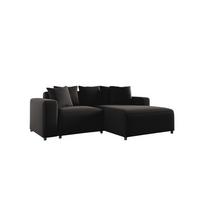 ECKSOFA Megan Xs In Salvador - Schwarz, Holzwerkstoff/Textil (240/165cm) - Fun Möbel