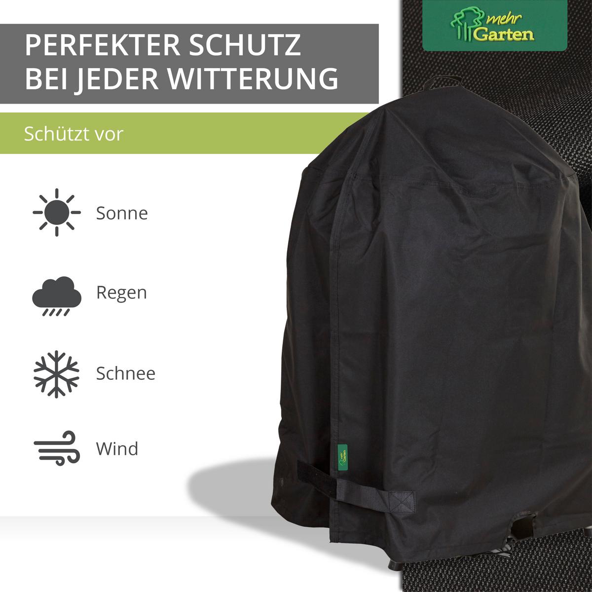 SCHUTZHÜLLE für Keramikgrill 2.0 Schwarz SHP-30095 - Schwarz, Kunststoff (52/63/52cm) - mehr Garten