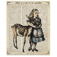 POSTER Alice Mit Kitz A4 Rahmenlos - Klar, Papier (29.7/5/21cm) - Nacnic