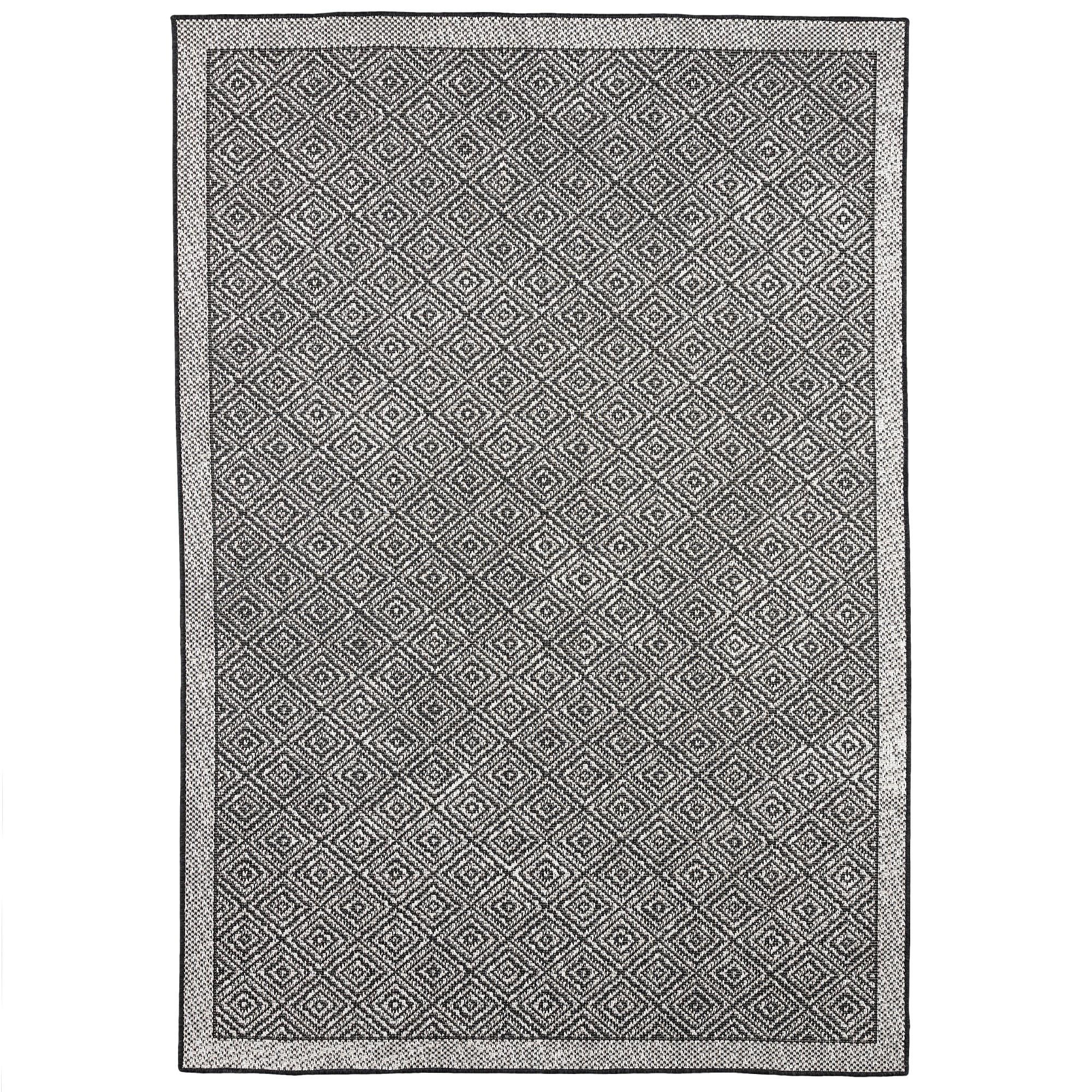 IN & OUTDOOR TEPPICH HAMPTON MELIERT - Schwarz, Textil (160/230cm) - Pergamon