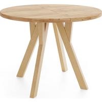ESSTISCH Avero runder ausziehbarer, Eiche Craft braun 100-140/100/77 cm - Hellbraun/Eiche Wotan, Holz/Holzwerkstoff (100/140/77cm) - WFL GROUP