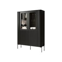 VITRINE Vera - Schwarz, Holzwerkstoff/Metall (110/160/40cm) - MIRJAN24