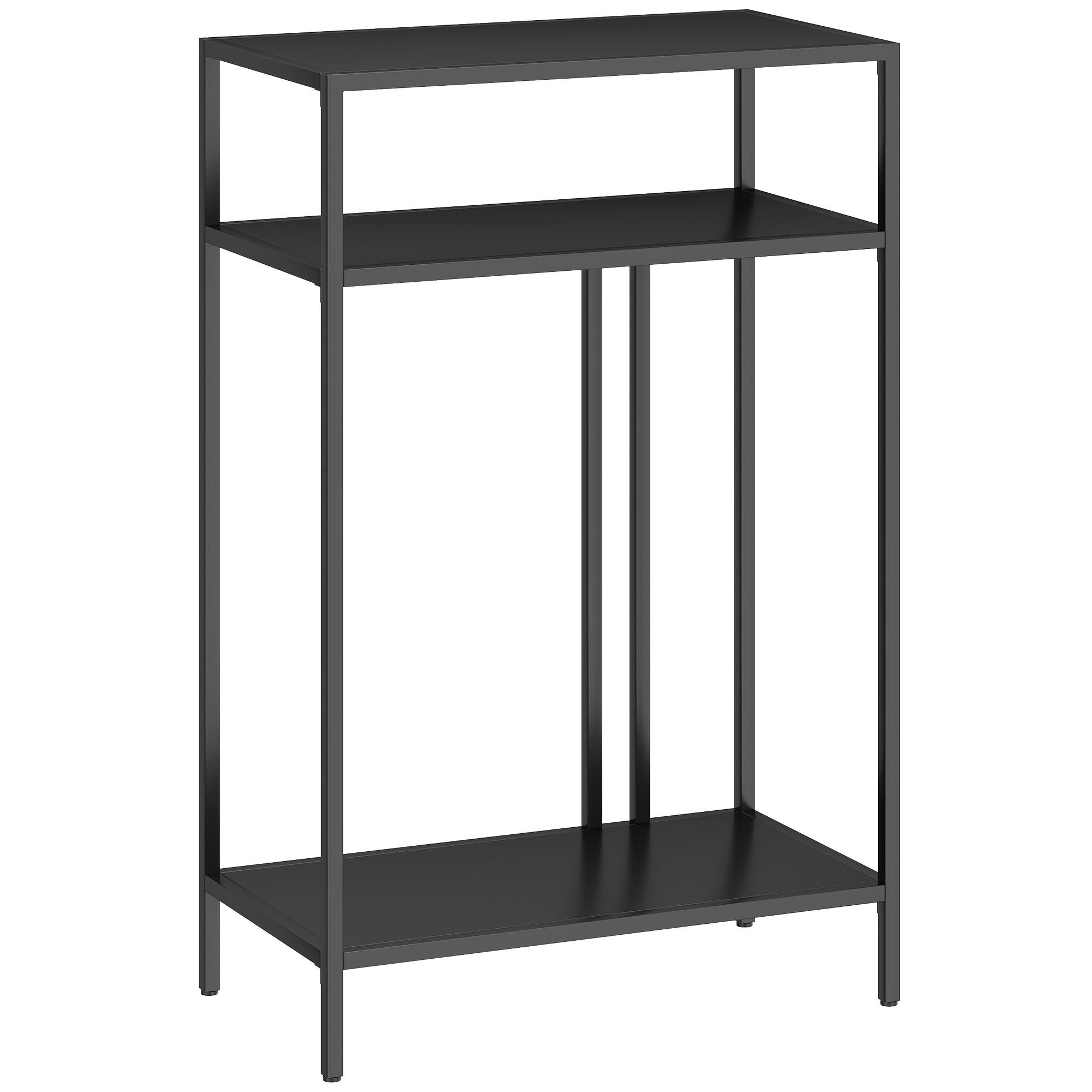 KONSOLENTISCH Metall Schwarz - Schwarz, Metall (55/30/85cm) - HOMCOM