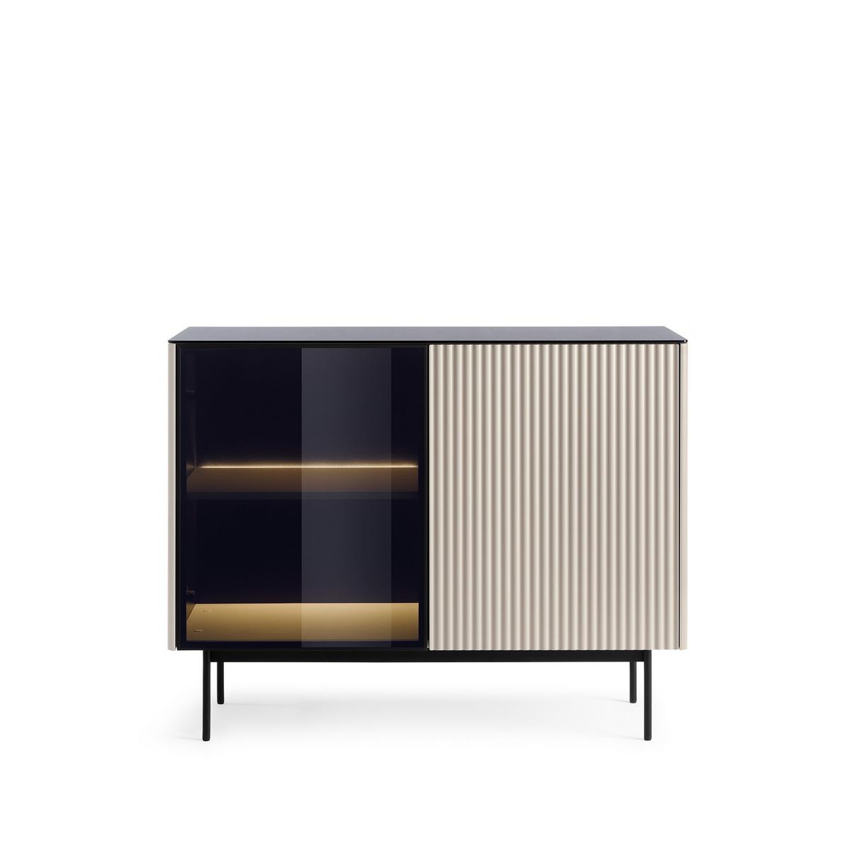 SIDEBOARD VELLUTO 107x39x84 cm mit 2 Türen Kaschmir - Kaschmir, Holzwerkstoff (107/84/39cm) - MASSENO